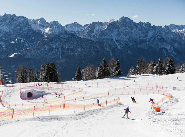Zettersfeld Fun Slope Lienz mit Bergpanorama