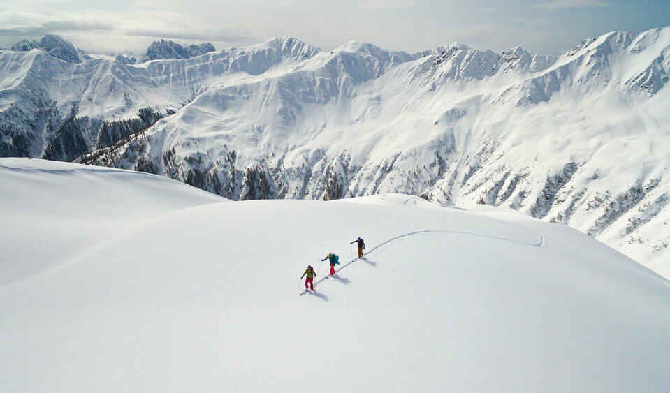 Skitouren Herzassvillgraten Kalkstein Paradies für Skitourengeher:innen