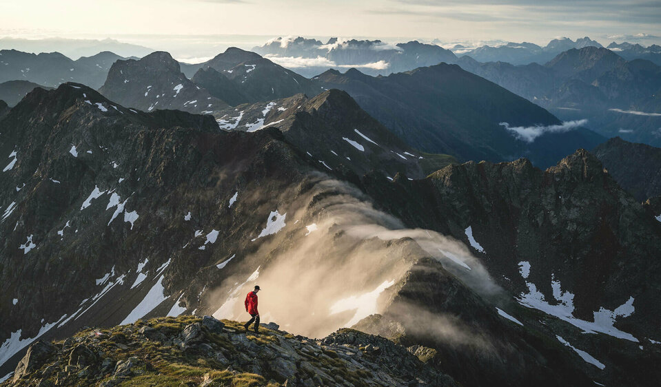 Sonnenaufgang Villgrater Berge Eine Panoramaaufnahme von einem Sonnenaufgang in den Villgrater Bergen
