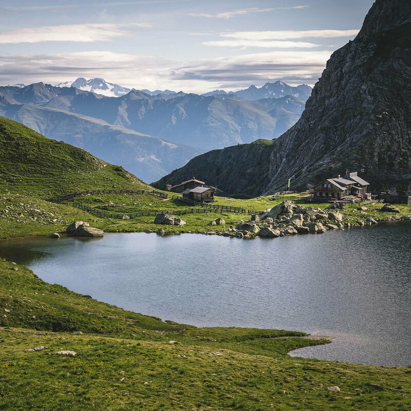 Obstanser See mit Hütte Obstanser See mit Hütte