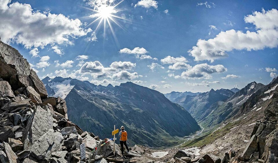 Ausblick beim Vorderen Umbaltörl Vista dal Vordere Umbaltörl