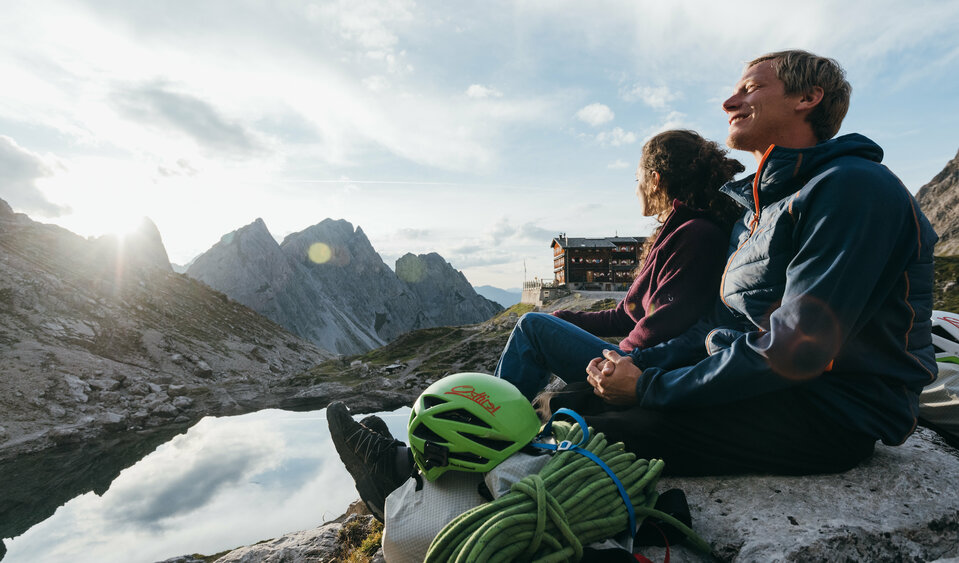 Klettern im Laserzgebiet Wohlverdiente Ruhe