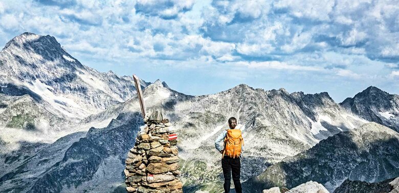 Ausblick Umbaltörl Prägraten am Großvenediger