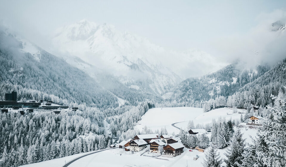 Snow-covered winter landscape