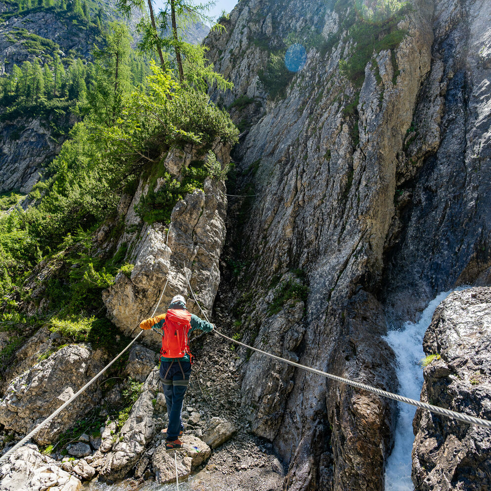 Brücke beim Klettersteig