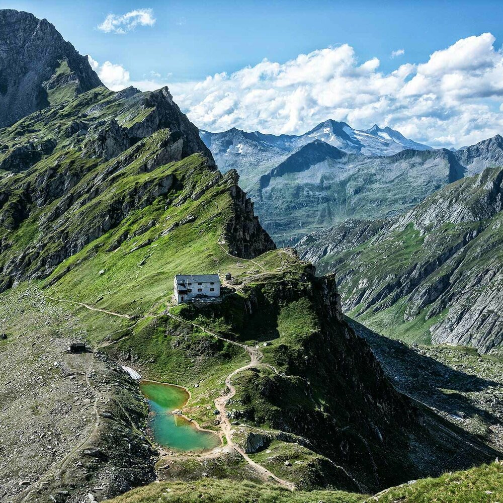 Lenkjoechlhuette am Hoch-Tirol-Trail Lenkjoechl Hütte Hoch-Tirol-Trail Bergsee