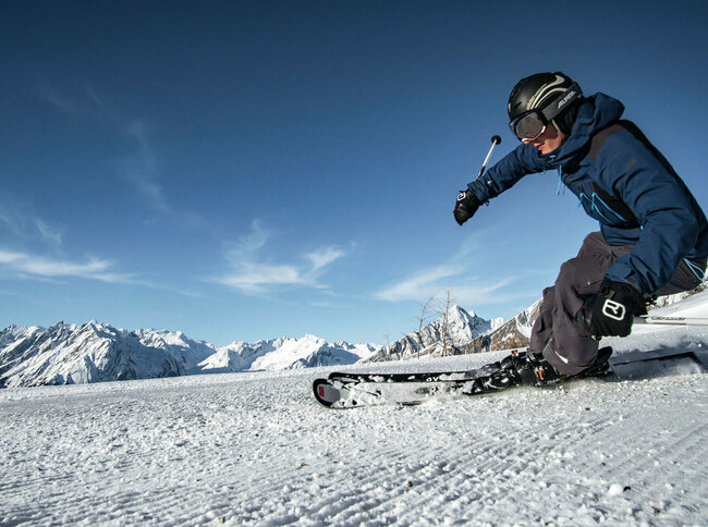 Skifahrer in Großglockner Resort Kals Matrei