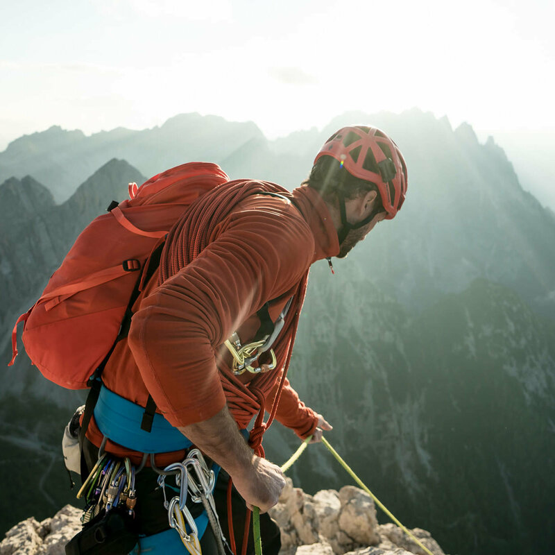 Mehrseillaengen Alpenrautekamin Lienzer Dolomiten Mehrseillaengen Alpenrautekamin Lienzer Dolomiten