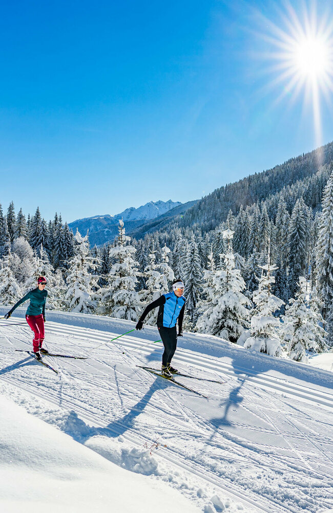 Langlaufen auf der Grenzlandloipe Langlaufen auf der Grenzlandloipe