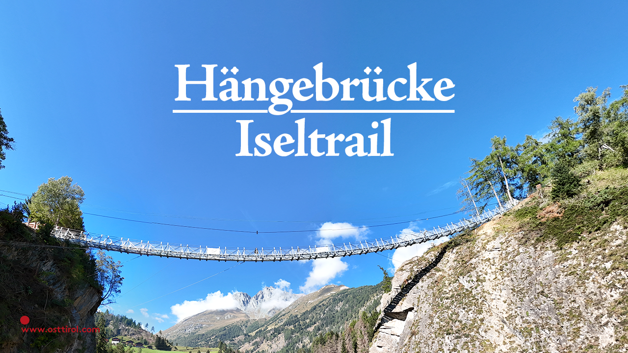 Die Hängebrücke über die Isel führt den Weitwanderweg namens "Iseltrail" entlang